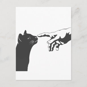 Carte Postale Michelangelo Chat - Choisissez la couleur de fond