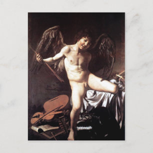 Carte Postale Michelangelo da Caravaggio L'Amour victorieux vers