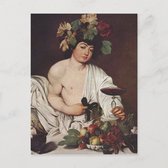 Carte Postale Michelangelo Merisi da Caravaggio Bacchus 1593-159 (Devant)