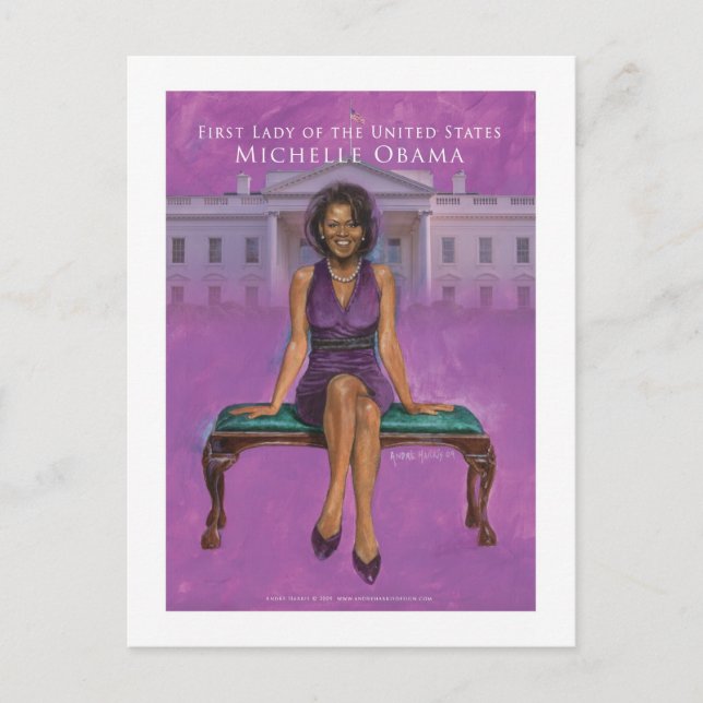 CARTE POSTALE MICHELLE OBAMA (Devant)