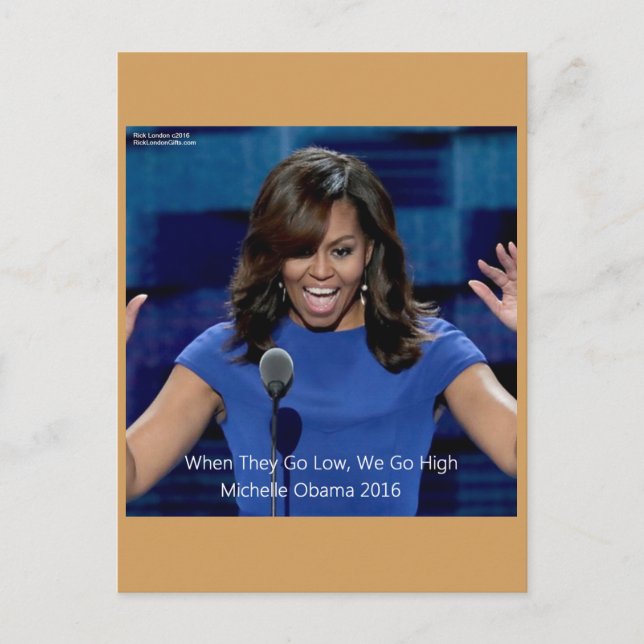 Carte Postale Michelle Obama "Nous allons de l'avant" Objet de c (Devant)