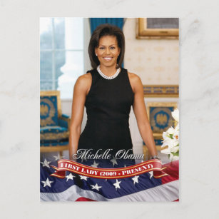 Carte Postale Michelle Obama, Première Dame des Etats-Unis