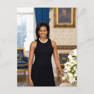 Carte postale Michelle Obama "Votre texte ici"