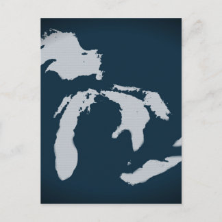 Carte Postale Michigan and the Great Lakes