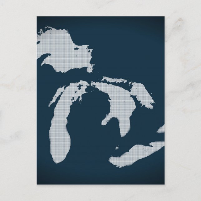 Carte Postale Michigan and the Great Lakes (Devant)