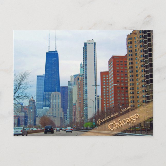 Carte Postale Michigan Avenue de Chicago (Devant)