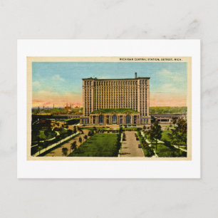 Carte Postale Michigan Central Station Detroit, Michigan