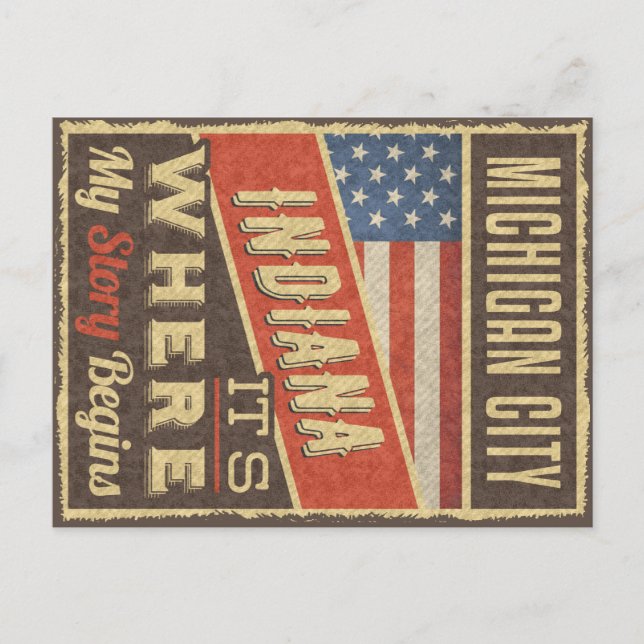 Carte Postale Michigan City Indiana (Devant)