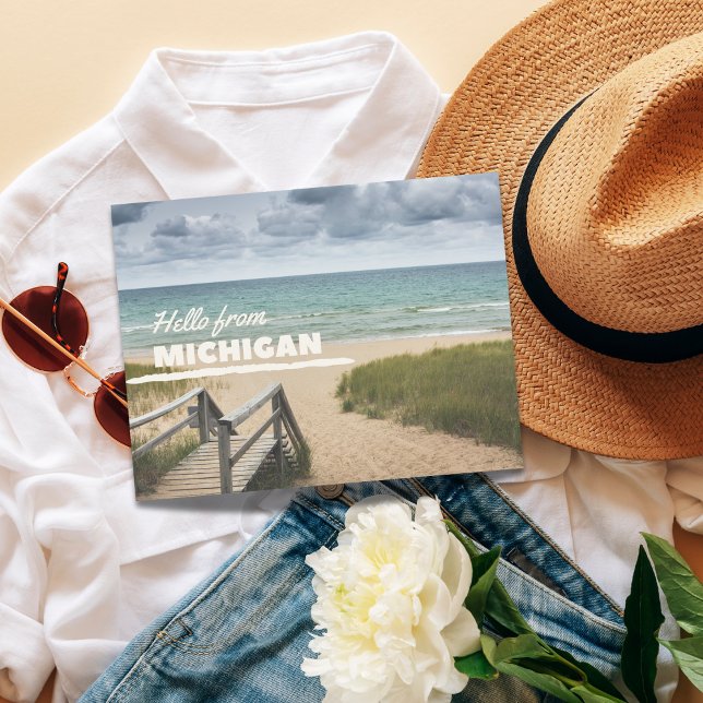 Carte Postale Michigan Côtière (Your gateway to the Great Lakes.)