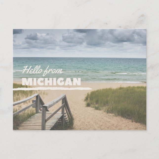 Carte Postale Michigan Côtière (Devant)