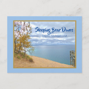 Carte Postale Michigan/Dunes D'Ours Dormir Nat. VUE Parc/LAC