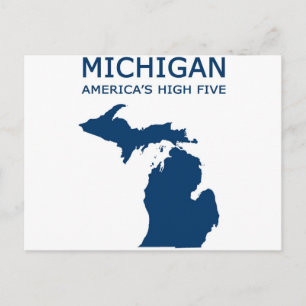 Carte Postale Michigan. Les cinq plus hauts de l'Amérique