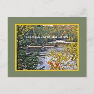 CARTE POSTALE MICHIGAN MONTRE SES COULEURS/COULEURS DE CHUTE DE