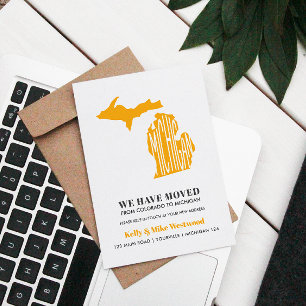 Carte Postale MICHIGAN Nous avons déplacé Nouvelle adresse Nouve