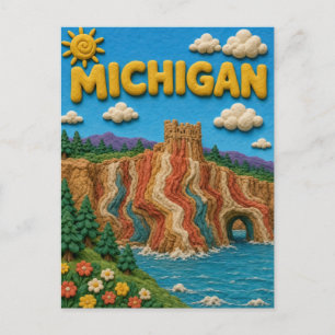 Carte Postale Michigan Pictured Rocks Moderne KLAYKOO
