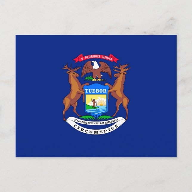 Carte Postale Michigan State Flag Design (Devant)