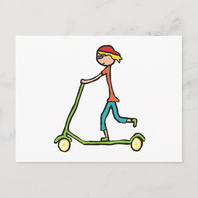 Carte Postale Micro Scooter (Devant)