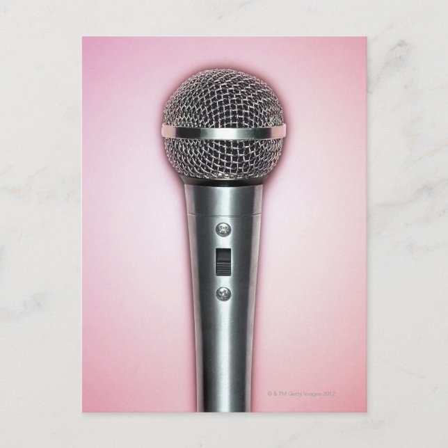 Carte Postale Microphone Chrome (Devant)