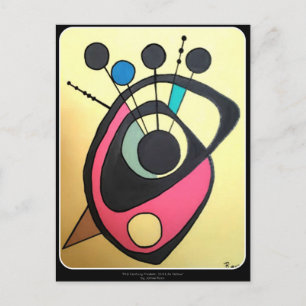 Carte Postale 'Mid Century Modern Still Life Yellow' sur un