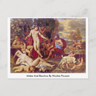 Carte Postale Midas Et Bacchus Par Nicolas Poussin