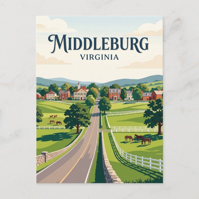 Carte Postale Middleburg États-Unis (Devant)