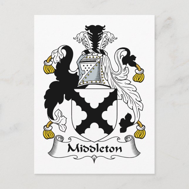 Carte Postale Middleton Family Crest (Devant)