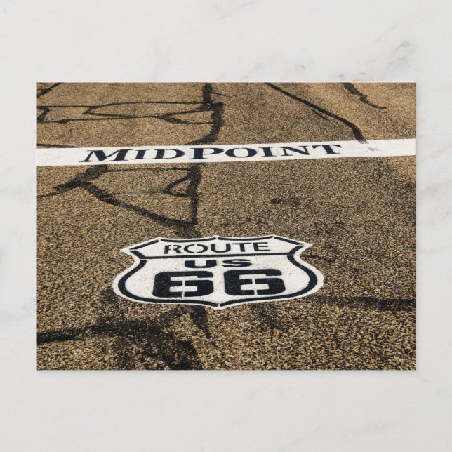 Carte Postale Midpoint Route 66 Sign - Adrian, Texas (Devant)