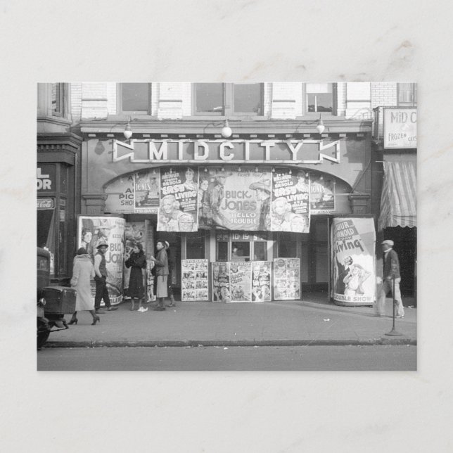 Carte Postale Midtown Movie Theatre, 1937 (Devant)