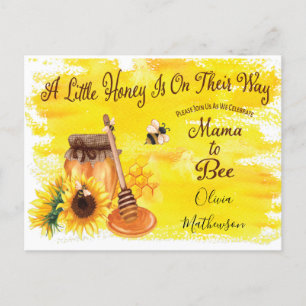 Carte Postale Miel mignon abeille Rustique Baby shower neutre ge