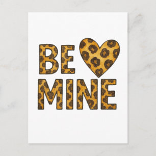 Carte Postale Mienne Sois Ma Saint-Valentin Impression Cheetah