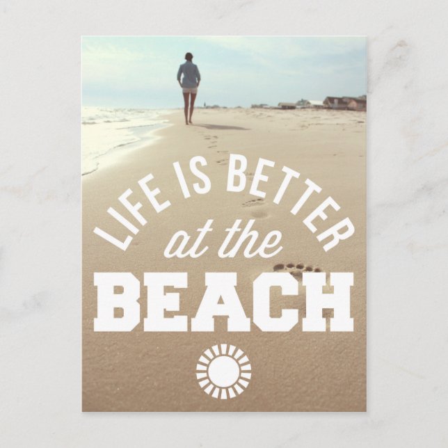 Carte Postale Mieux À La Plage (Devant)