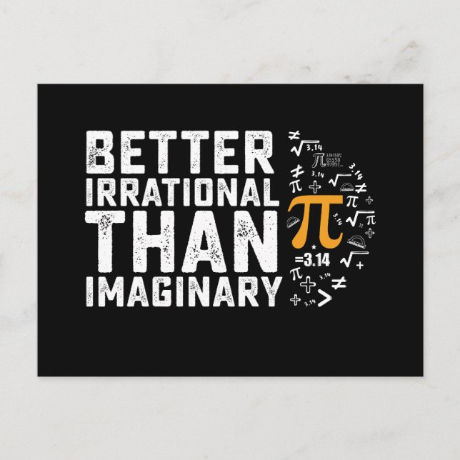 Carte Postale Mieux irrationnel que les mathématiques imaginaire (Devant)