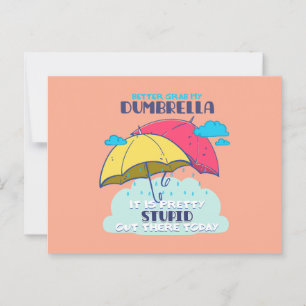 Carte Postale Mieux Vaut Prendre Mon Parapluie C'Est Assez Stupi