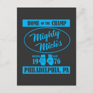 Carte Postale Mighty Mick's Boxing Gym Cadeau Vintage Philly Box