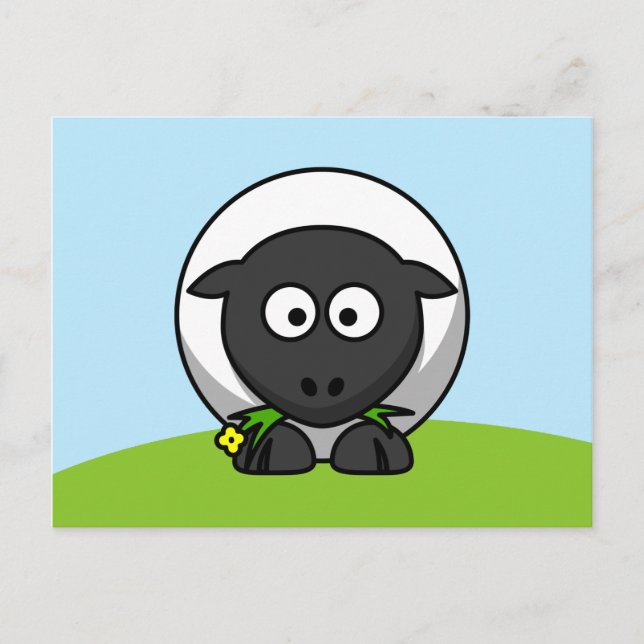 Carte Postale Mignon agneau de dessin animé (Devant)
