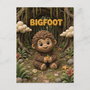 Carte Postale Mignon bébé Bigfoot, mythique