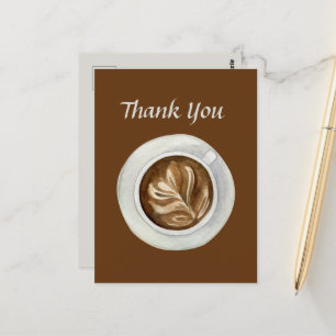 Carte Postale mignon café ou vendeurs merci