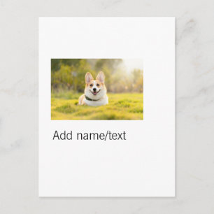 Carte Postale Mignon chien animal de compagnie ajouter nom texte