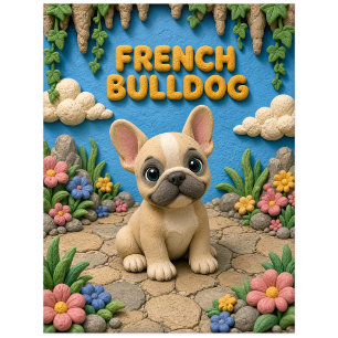 Carte Postale Mignon chiot Bouledogue Français, bébé chien