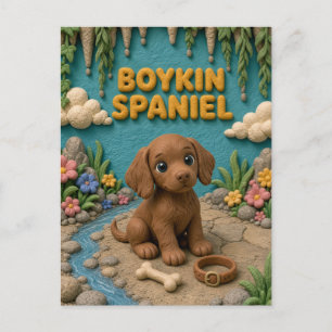 Carte Postale Mignon chiot Boykin Spaniel, bébé chien