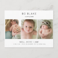 Mignon Collage Photo Neutral Baby Birth II Annonce