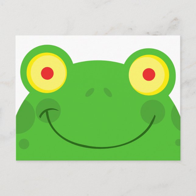 Carte Postale mignon dessin animé grenouille visage froggy (Devant)