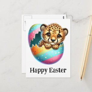 Carte Postale Mignon Drôle Cute Chiot Chacal de Pâques