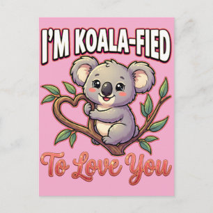 Carte Postale Mignon Koala de la Saint-Valentin – Je suis Koala-