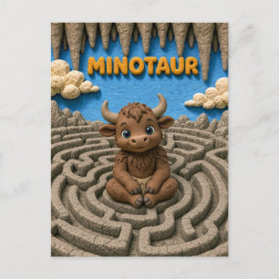 Carte Postale Mignon Minotaure Bébé, Mythique