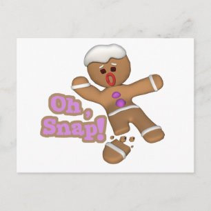 Carte Postale mignon oh, snap l'homme en pain d'épices cookie