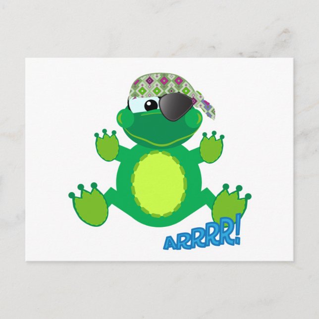 Carte Postale Mignon petit pirate grenouille Goofkins (Devant)