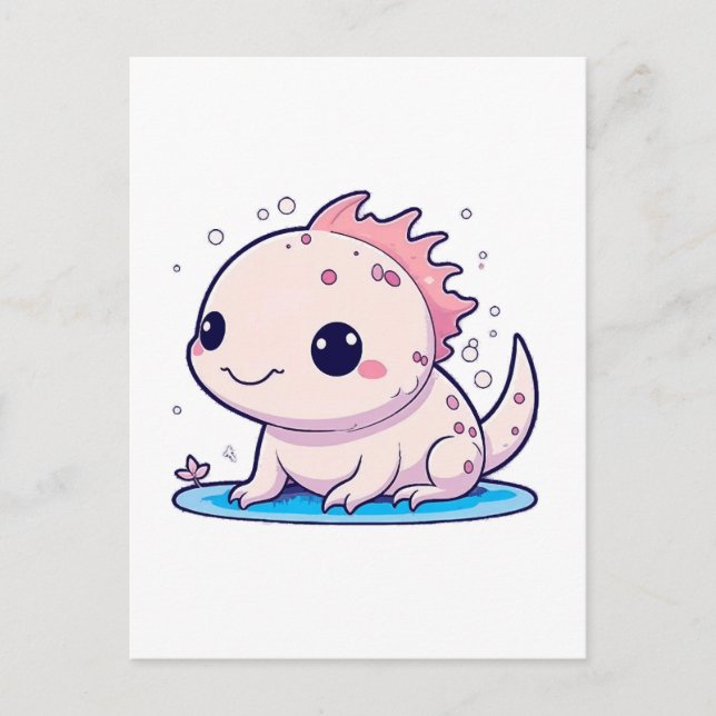 Carte Postale mignon philosophe axolotl (Devant)