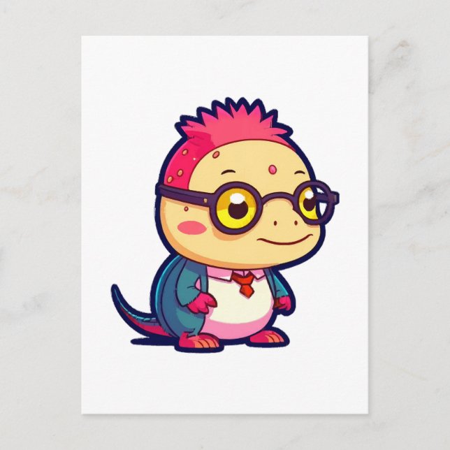Carte Postale mignon philosophe axolotl (Devant)