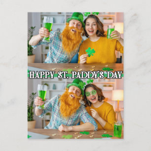 Carte Postale Mignon Saint-Patrick personnalisé avec 2 photos de